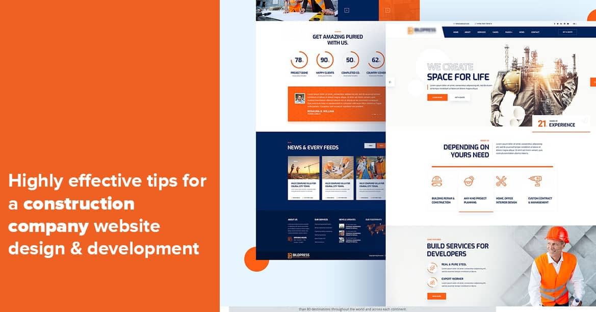 construction company website design
